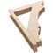Ekena Millwork 6-in W x 28-in D x 40-in H Balboa Slat Rough Cedar Woodgrain TimberThane Outlooker, Primed Tan OUTUR060X28X40BOA24RCPR - alternate 3